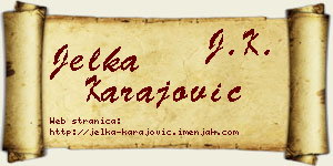 Jelka Karajović vizit kartica
